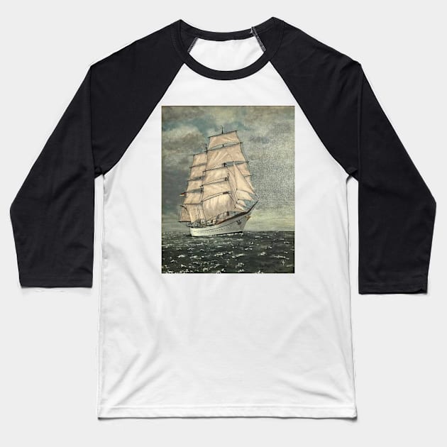 Jorge Foch - A German Sail Training ship Baseball T-Shirt by WILT